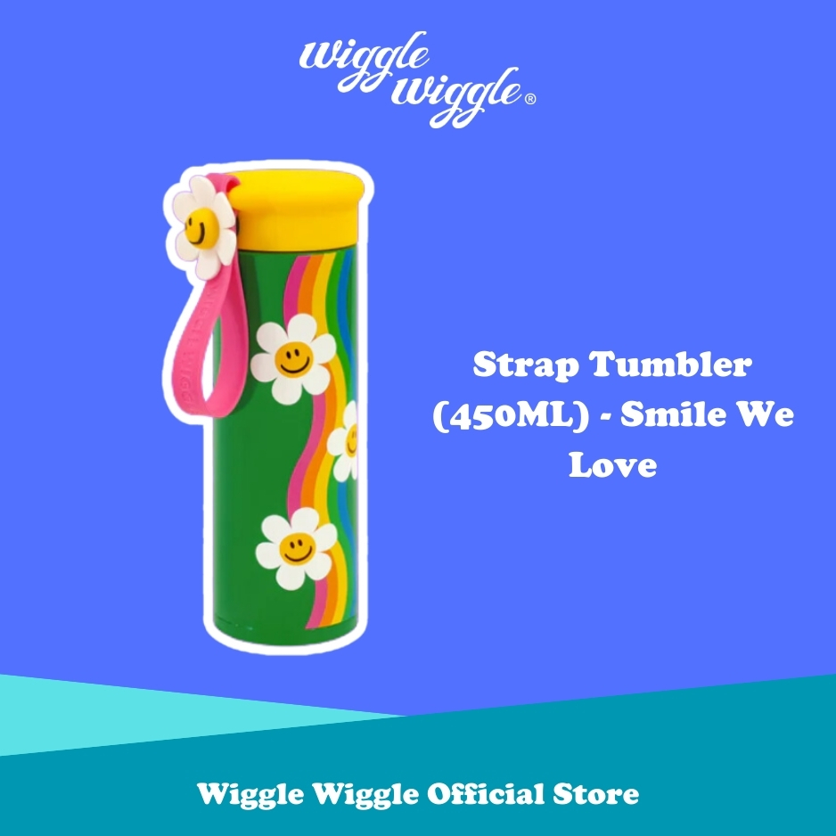 Jual Wiggle Wiggle Strap Tumbler (450ML) - Smile We Love Tumbler Botol ...