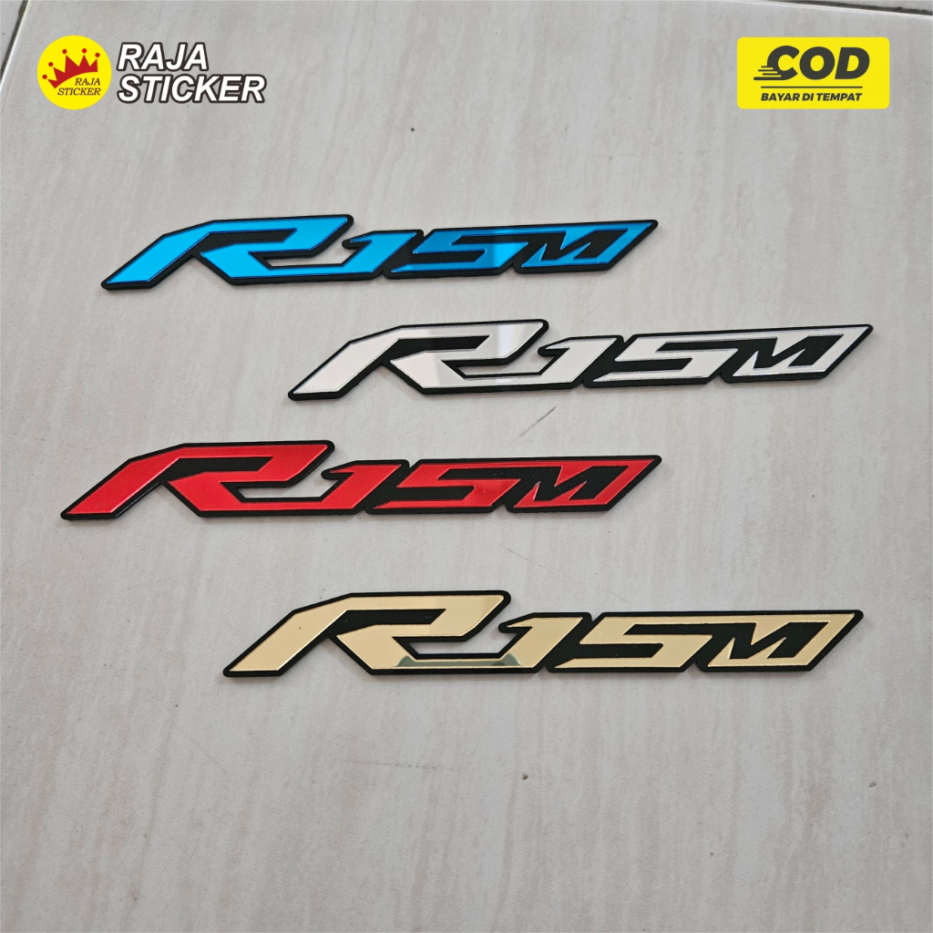Jual Emblem logo R15M akrilik acrylic 2pcs timbul 3d | Shopee Indonesia
