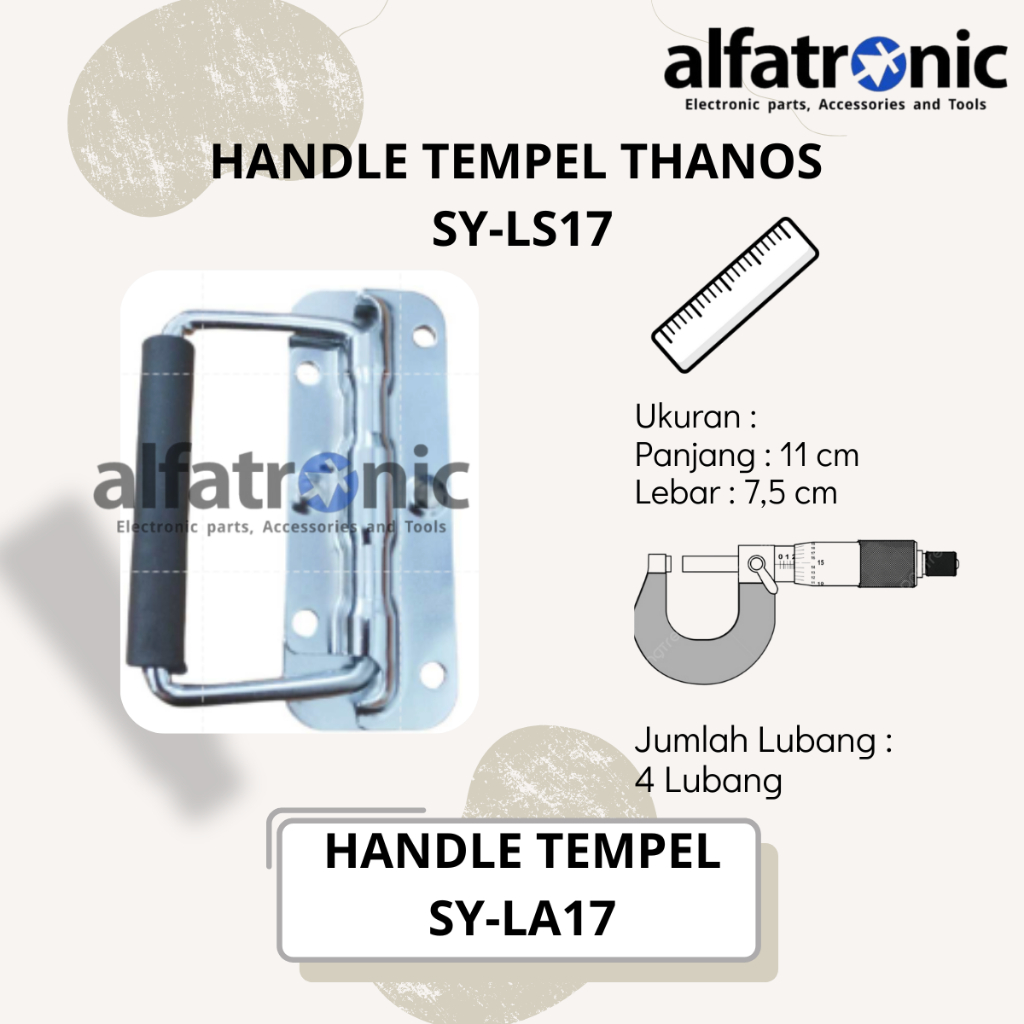 Jual HANDLE TEMPEL BOX HARDCASE THANOS SY-LS 17 SILVER | Shopee Indonesia