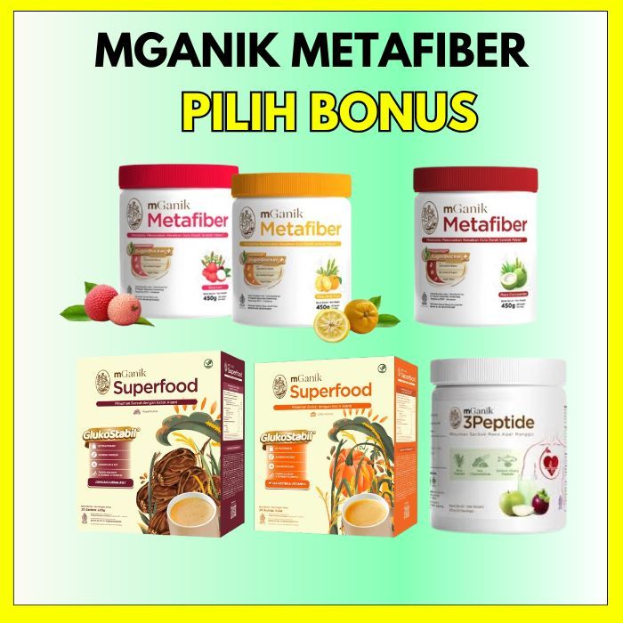 Jual MGANIK METAFIBER 459GR /MULTIGRAIN / 3PEPTIDE JERUK YUZU LECI ...