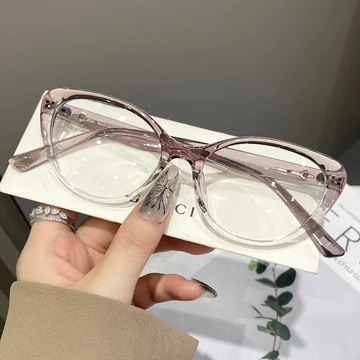 Viendo Kacamata Photocromic Anti Blueray Minus Wanita Cat Eye Frame Bluecromic Kaca Mata Optik