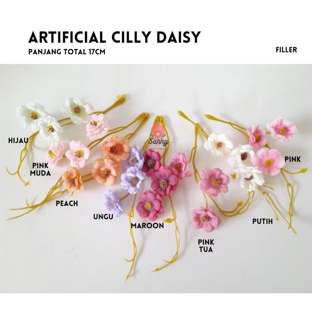 Jual Artificial Cilly Daisy / bunga filler / bunga dekorasi / bunga ...