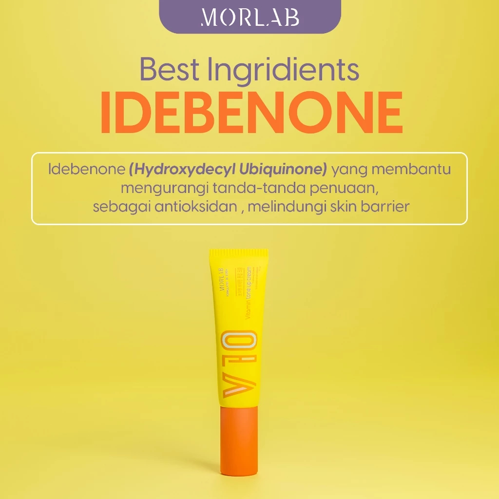 Jual MORLAB - V10 VITAMIN TONE UP CREAM WITH IDEBENONE 50ML Melembabkan ...
