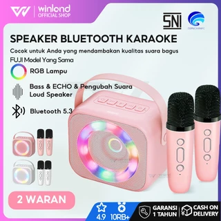 Winland Speaker Bluetooth Karaoke 2Mic Mini Bluetooth Portabel super bass Keluarga  Karaoke  Full bass LS-S117(SNI)