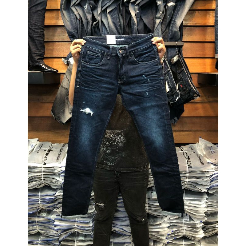 Jual celana panjang pria jeans strach regular fit original