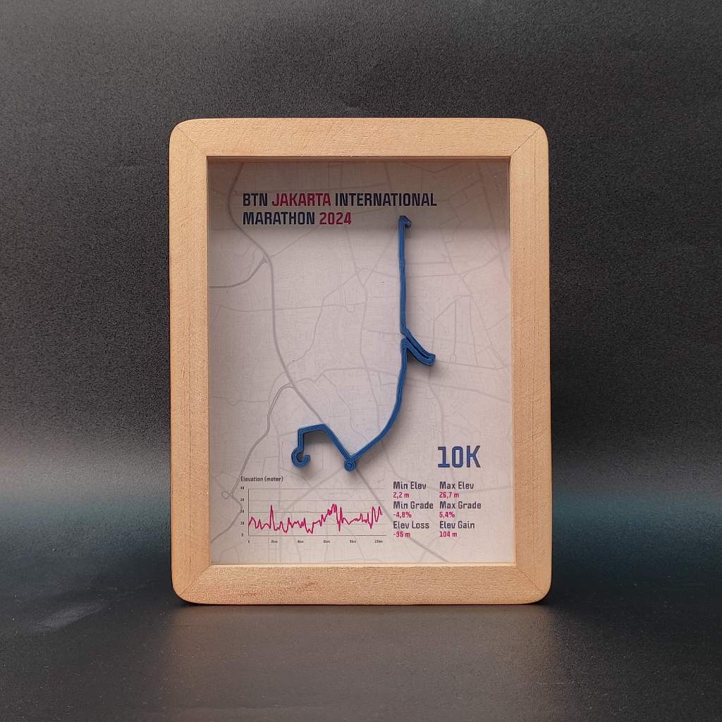 Jual 10k track route map btn jakarta international marathon 2024 ...