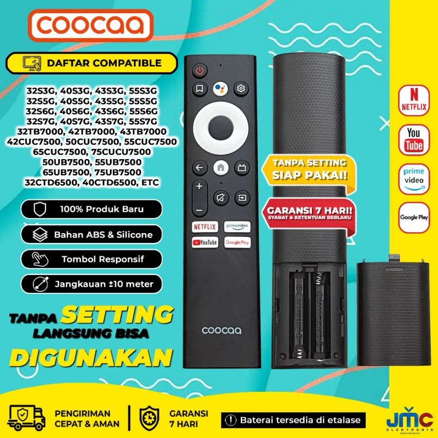 Jual Remote Remot TV Coocaa Smart Android LCD LED 40S7G 43S7G 32Y72 ...