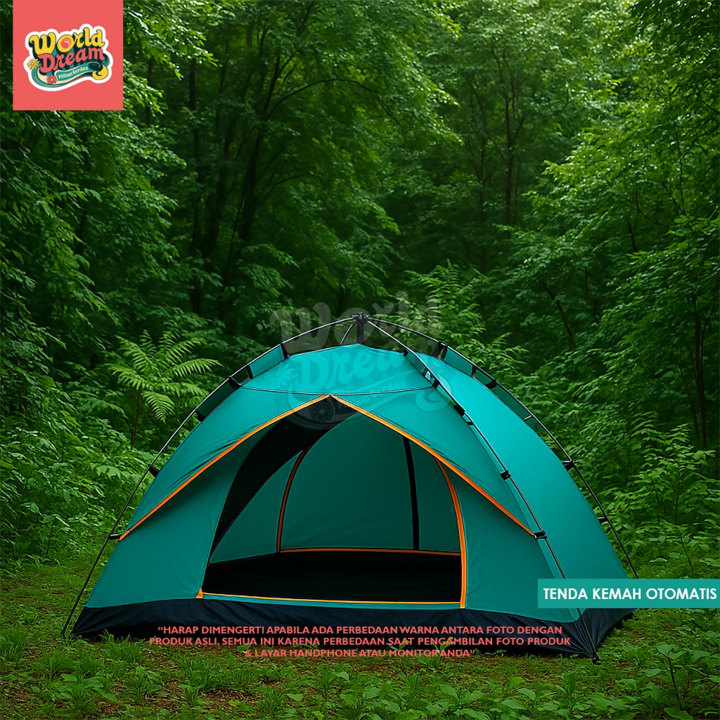 Jual Worldream Tenda Kemping Kapasitas 2-4 Orang Tenda Otomatis Outdoor