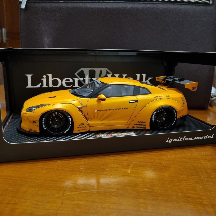 Jual 1/18 IGNITION IG MODEL NISSAN SKYLINE GTR R35 LB WORKS ORANGE ...