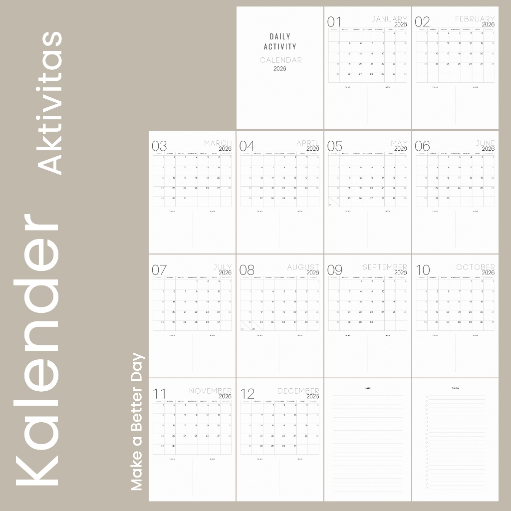 Jual Kalender Aktivitas 2026 (Produk Digital) | Shopee Indonesia