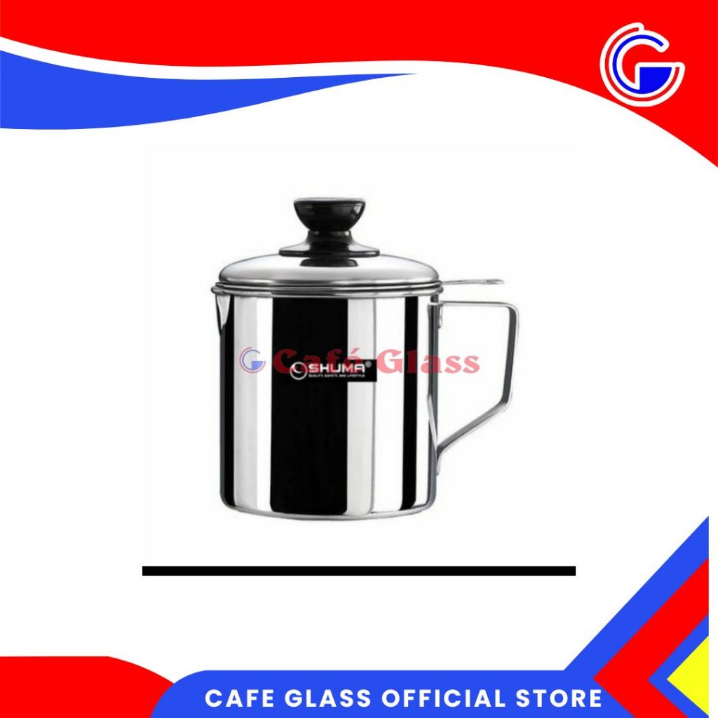 Oil Pot Shuma - Tempat Minyak + Saringan Stainless - 10Cm 700Ml/12Cm 1.1L