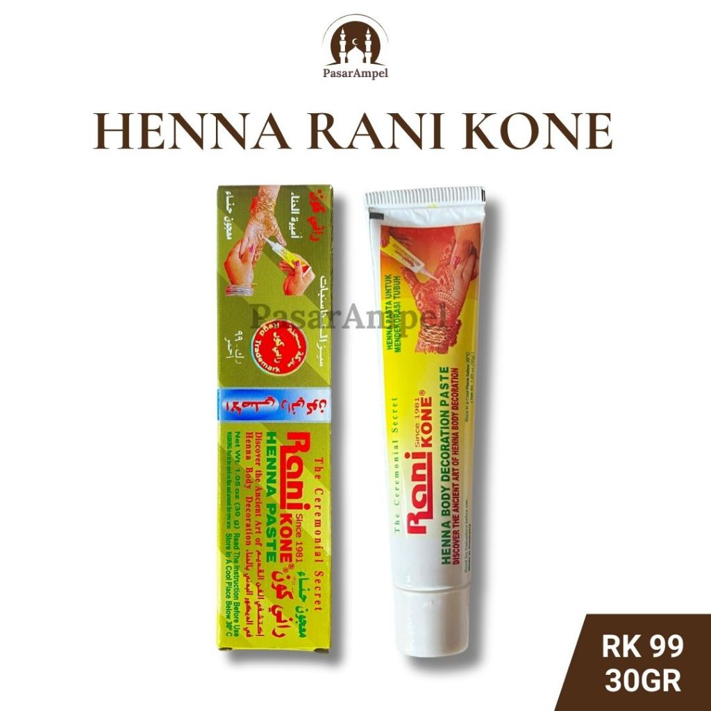 Jual Henna Rani Kone Orange Premium 99 30gr Hena Wedding Halal Sah ...