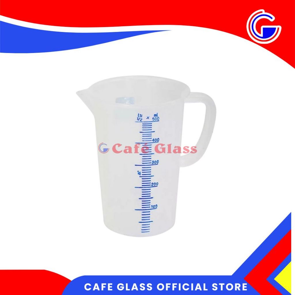 Gelas Takar Green Leaf - Gelas Takar Plastik 500Ml - Gl-1830 Gelas Takar Scarlet 0.5L