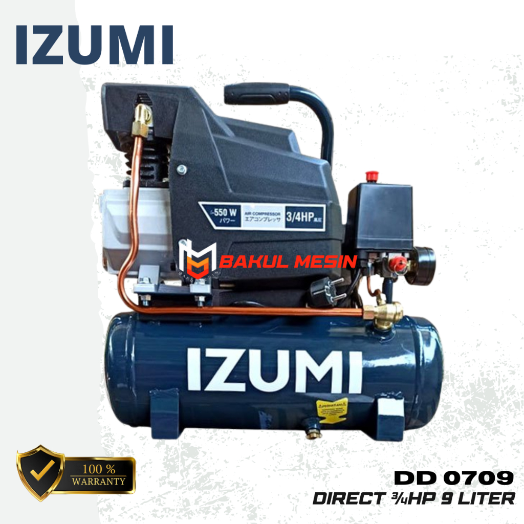 Jual IZUMI DD 0709 Mesin kompresor air compressor 3/4HP 9L DD0709 ...