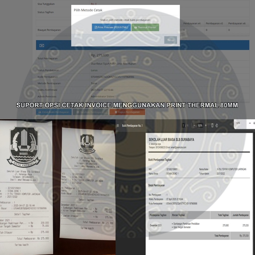 Jual APLIKASI WEB SOURCE CODE PEMBAYARAN SPP SEKOLAH DILENGKAPI KIRIM ...