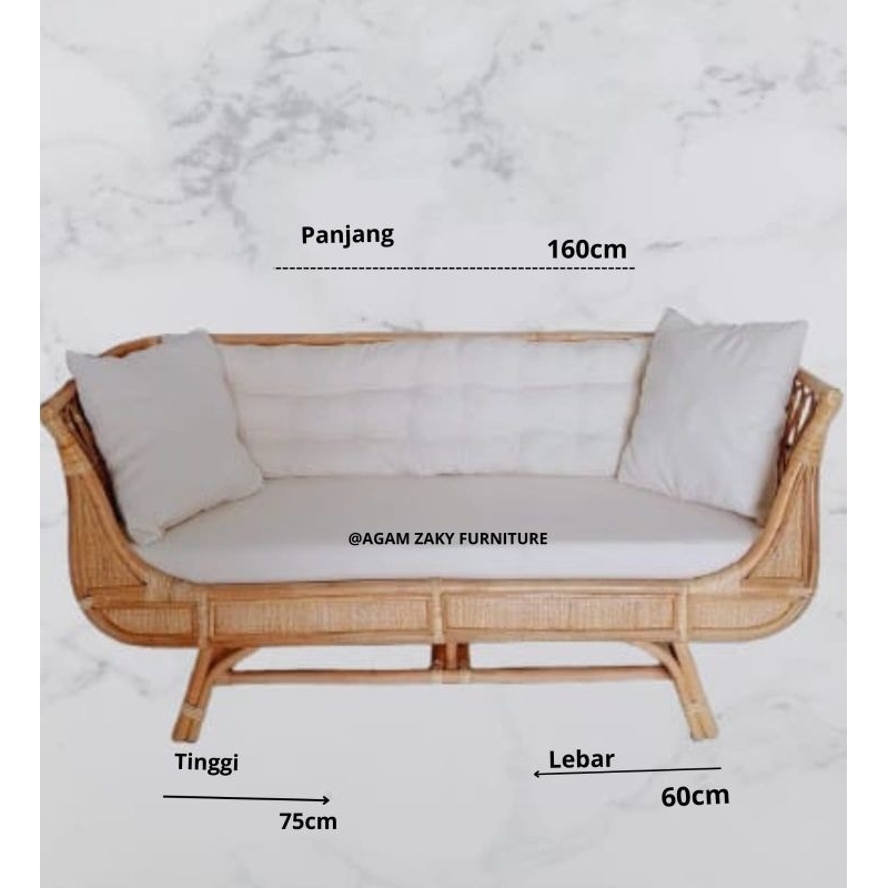SET SOFA SEATER DEKORASI WEBBING ROTAN ALAMI AGAM ZAKY FURNITURE TYPE 3 / DESAIN MINIMALIS ESTETIK EKSPOR