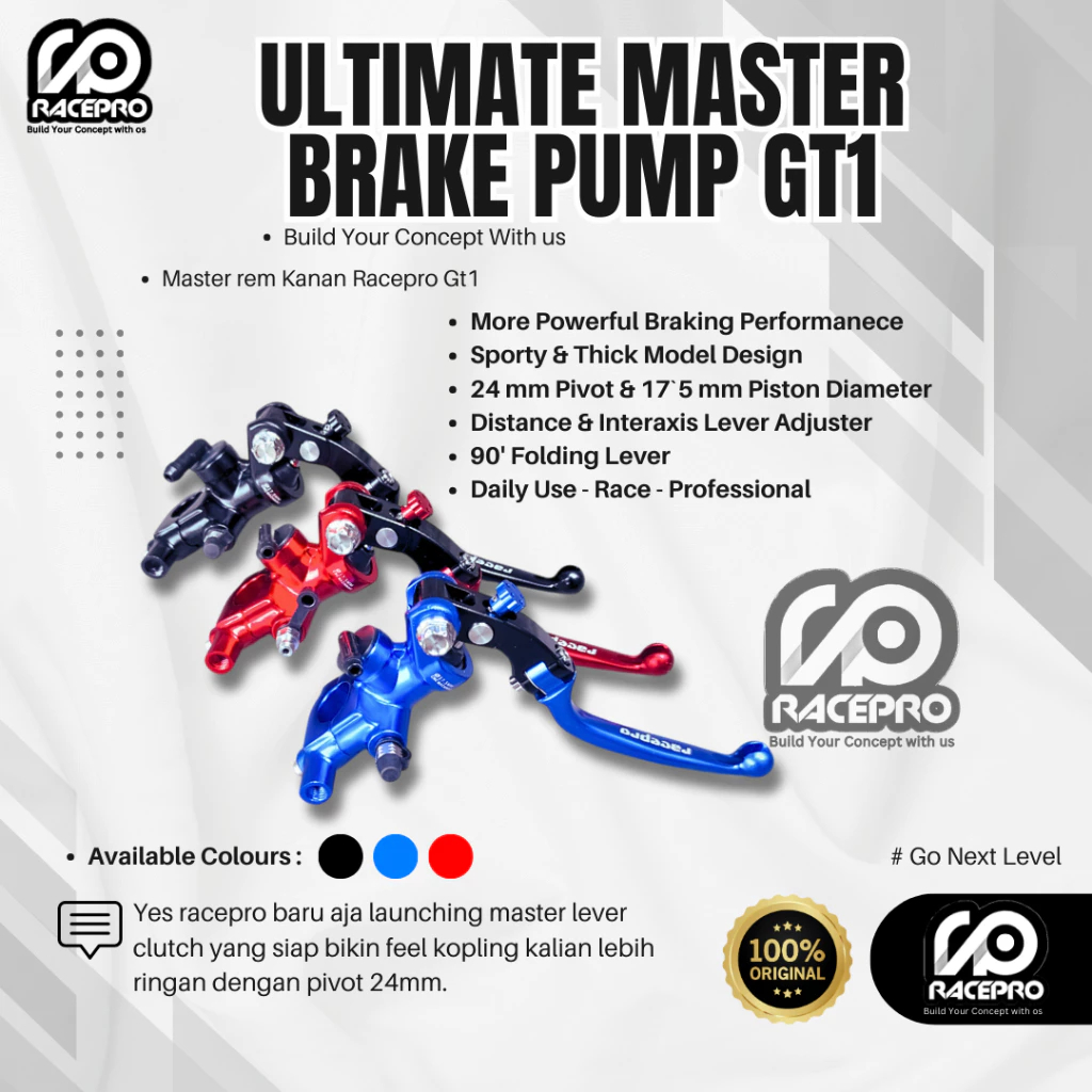 Jual Single Radial Racepro Master Brake GT-1 Motor Master Rem Racepro ...