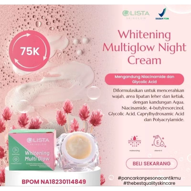 Jual Whitening Multi Glow (NightCream) | Shopee Indonesia
