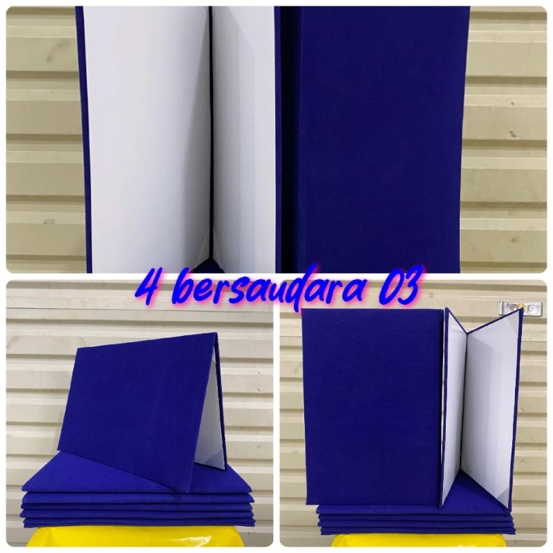 Jual map polos biru berbuat dari bahan bludru tebal UK:F4,A4 ready stok ...