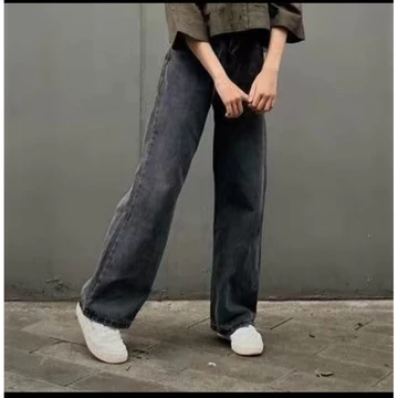 Celana Higwaist Kulot Jeans Wanita. Kulot Jeans Highwaist Wanita