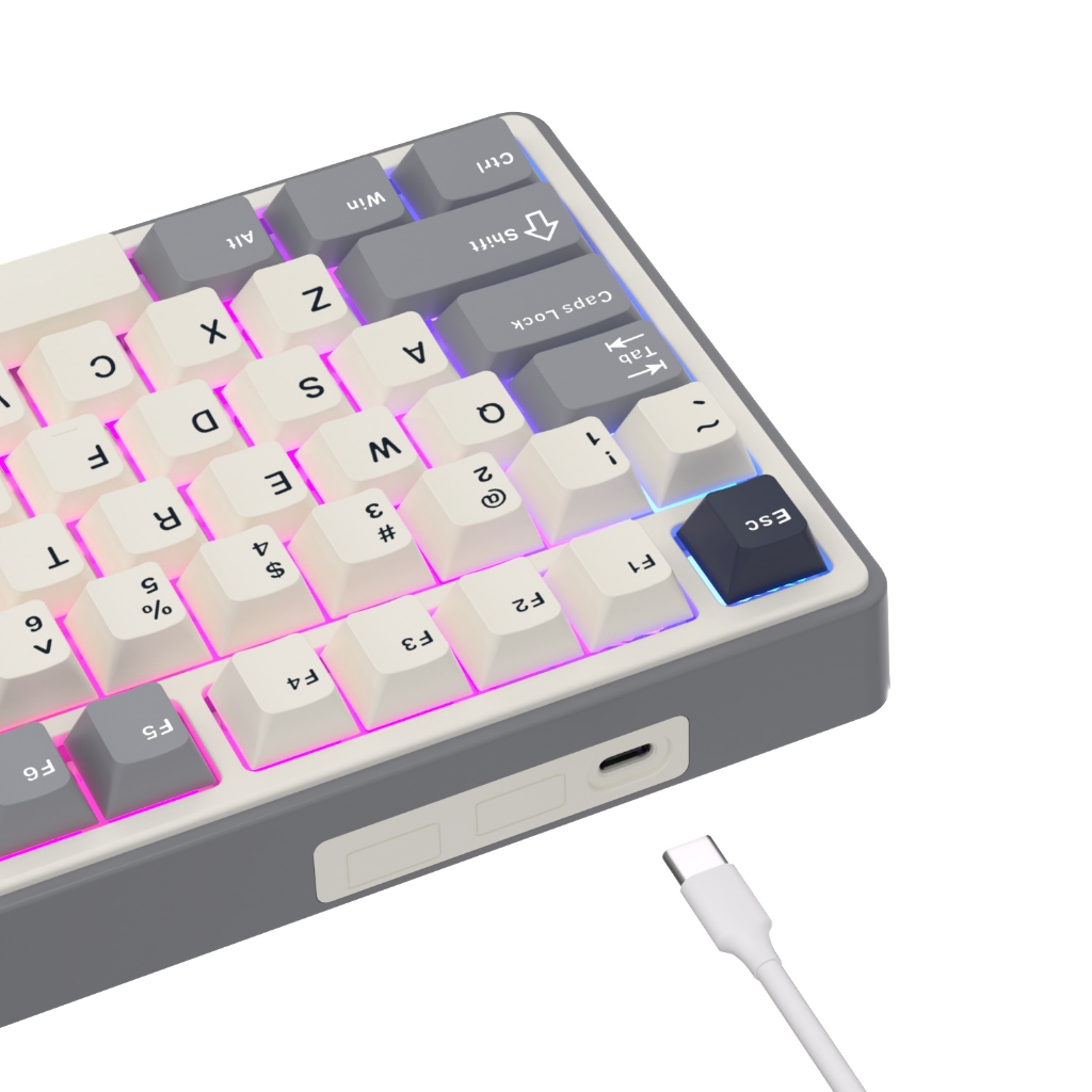 Jual Royal Kludge RK R87 Pro Half Grey 87 Key Gaming Keyboard | Shopee ...