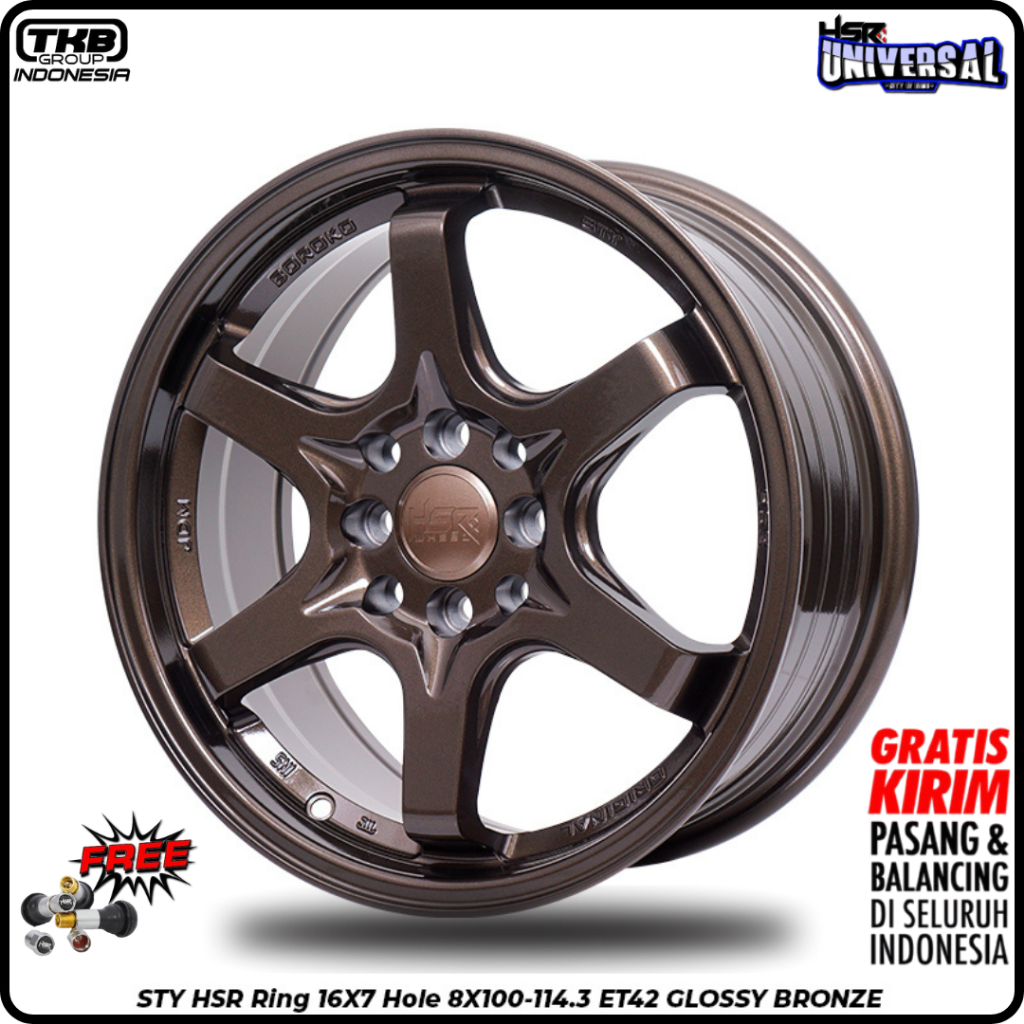 Jual VELG MOBIL RACING ORIGINAL HSR R16 MODEL STY JT238 HSR R16X7 ...