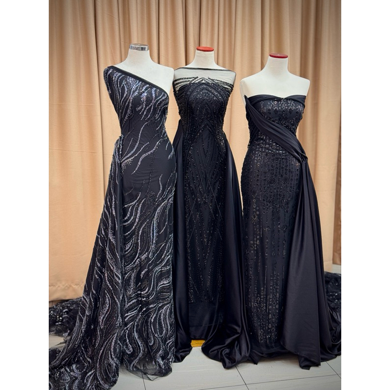 Jual Black series / brokat Tille hitam Black / wedding tulle black ...