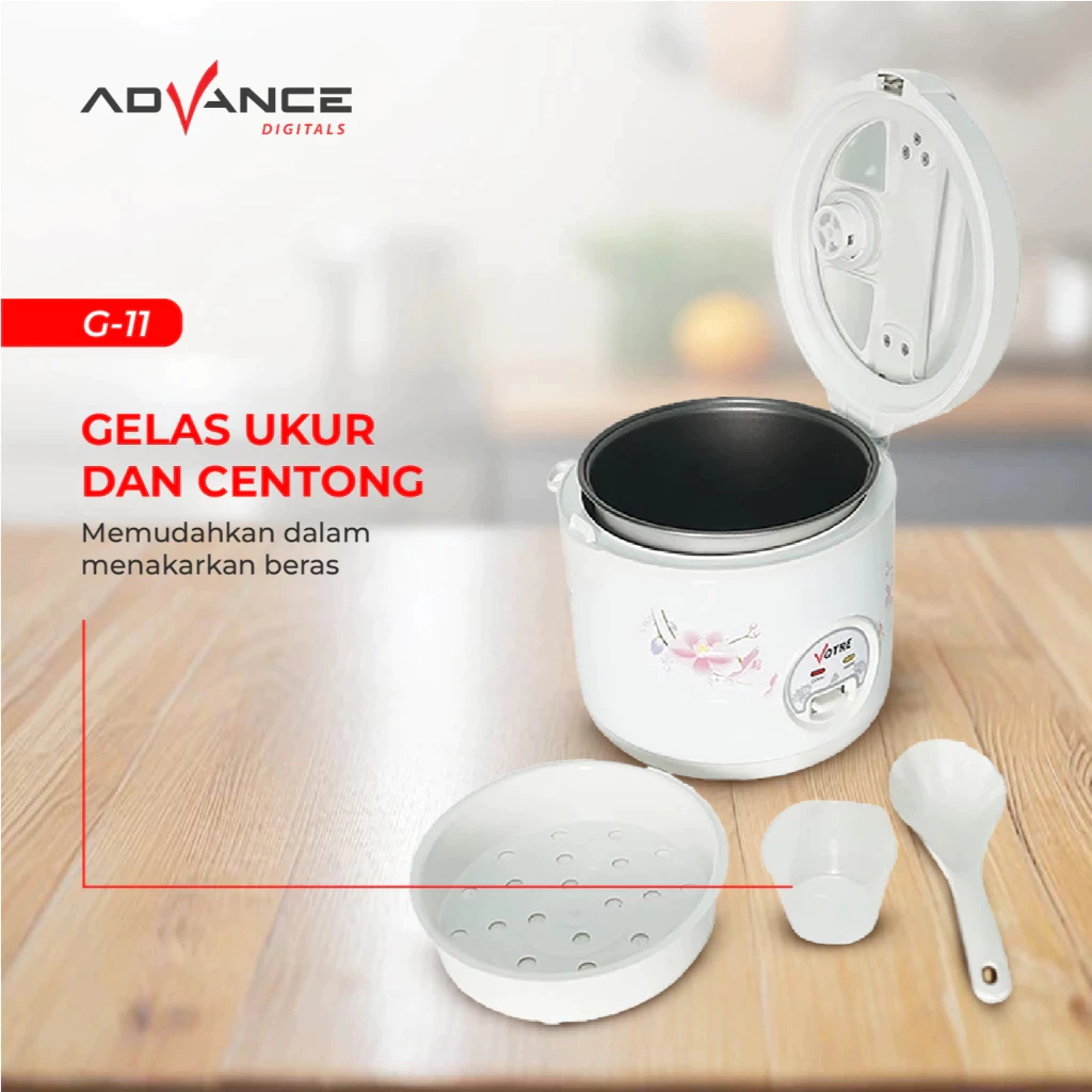 Jual PROMO ADVANCE Rice Cooker Eelektrik 1.2 Liter 380W Magic Com Tutup ...