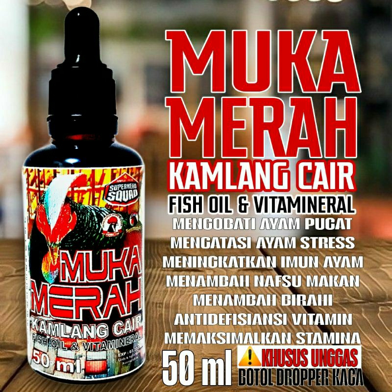 Jual MUKA MERAH, kamlang cair dengan fish oil dan vitamineral unggas ...