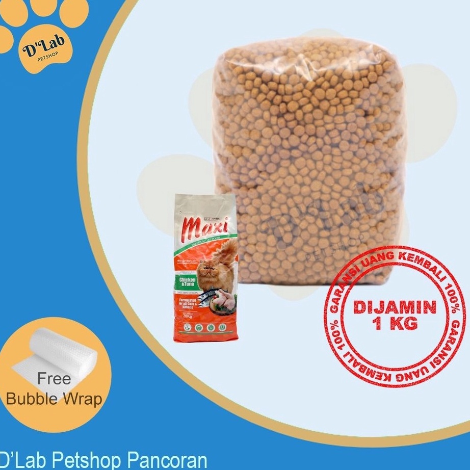 Jual Promo MAXI REPACK 1kg Cat Food chicken tuna Makanan kucing 1 kg ...