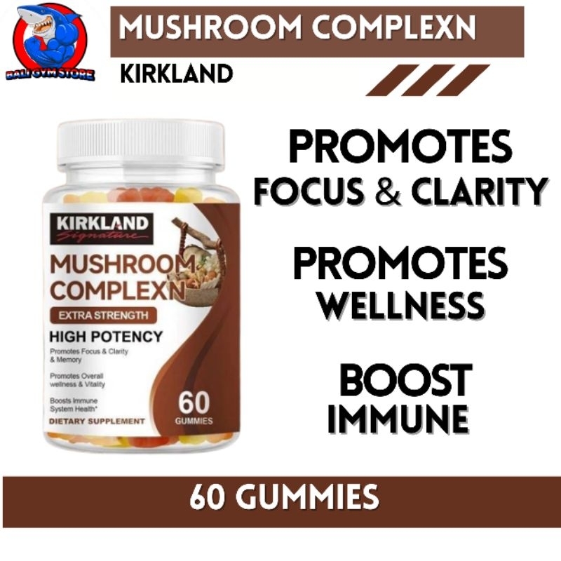 Jual Kirkland Signature Mushroom Complex Extra Strength 60 Gummies ...
