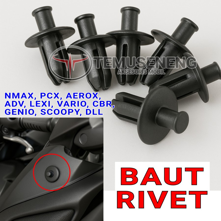 Jual Baut Rivet Klip Body Motor Yamaha Honda Nmax New Vario Pcx Aerox ...
