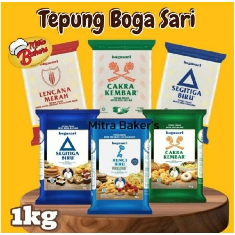 Jual TEPUNG BOGASARI 1KG ALL VARIAN BRAND(SEGITIGA BIRU,KUNCI BIRU ...