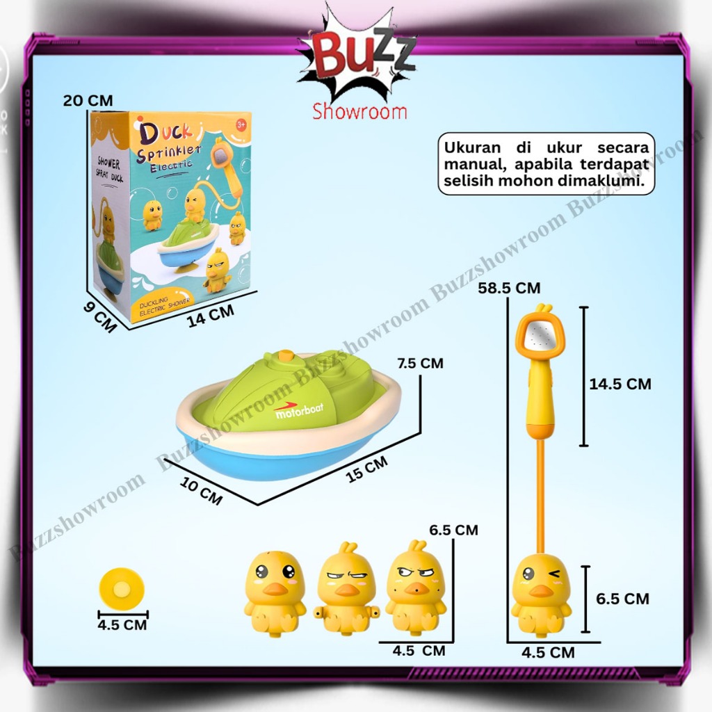 Jual Duck Shower Mainan Mandi Anak Kepala Bebek Semprotan Air Sprinkler ...