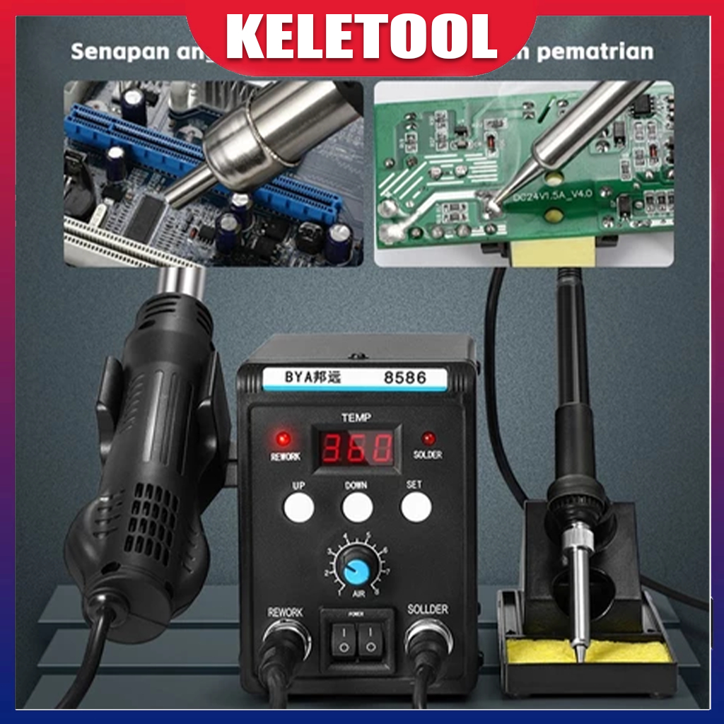 Jual 858D 8586 Hot Air Gun 110V untuk Alat Perbaikan Solder SMD Hot Air ...