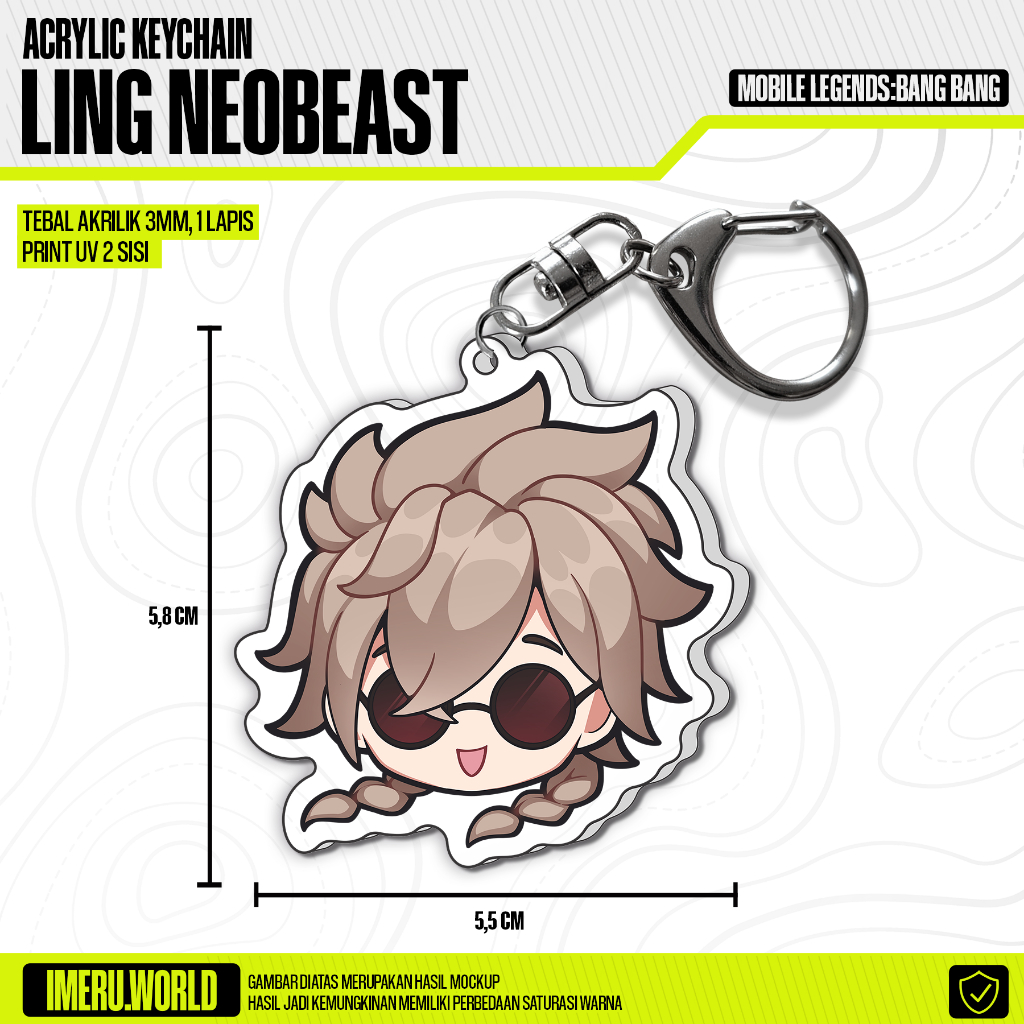 Jual Keychain Gantungan Kunci Mobile Legends Bang Bang Ling Pharsa ...