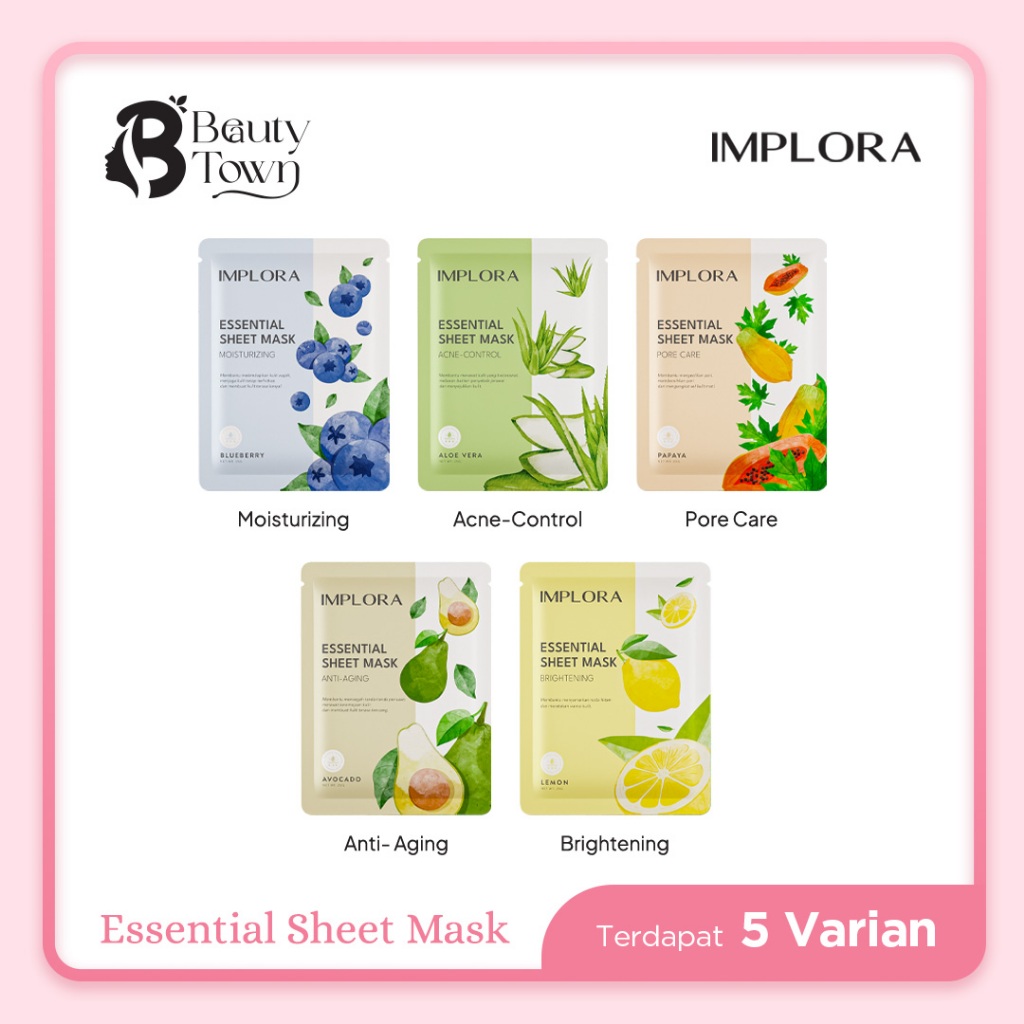 Jual Implora Essential Sheet Mask | Shopee Indonesia