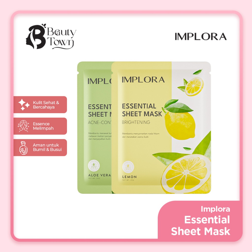 Jual Implora Essential Sheet Mask | Shopee Indonesia