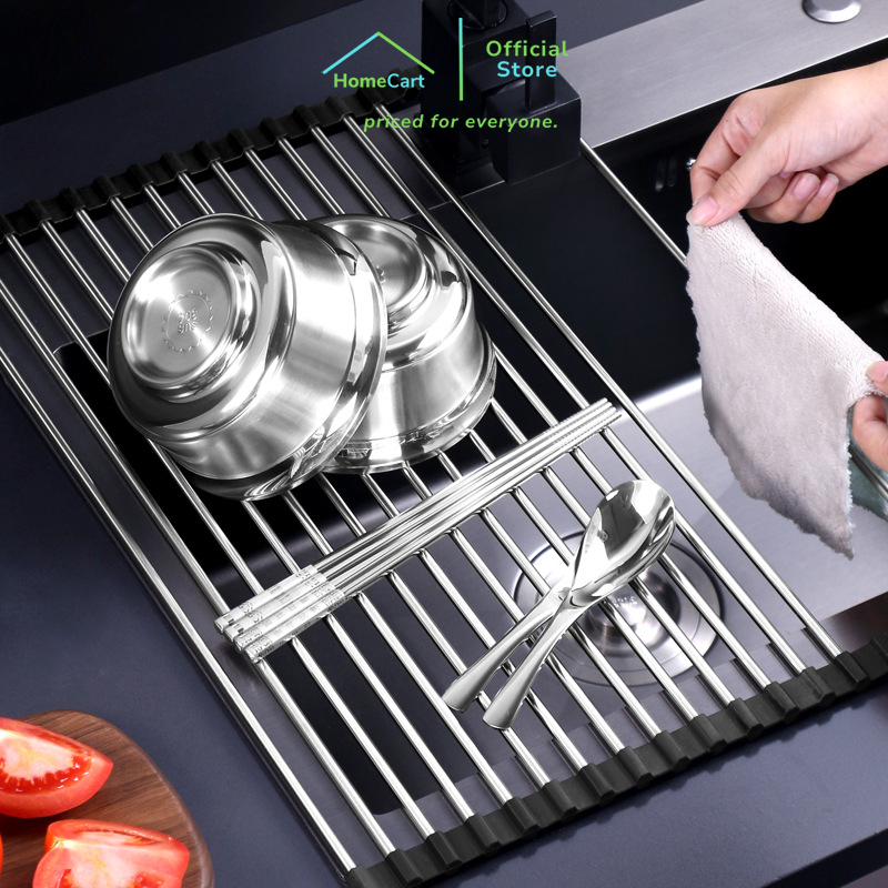 Jual Homecart Kitchen Sink Rack Dish Drying Rak Pengering Wastafel Rak ...