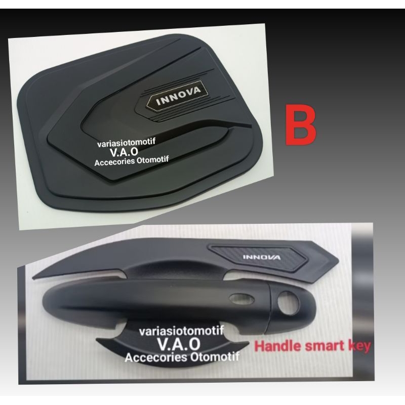 Jual Cover Handle Outer dan Tank Cover Innova Reborn Black Stylish ...