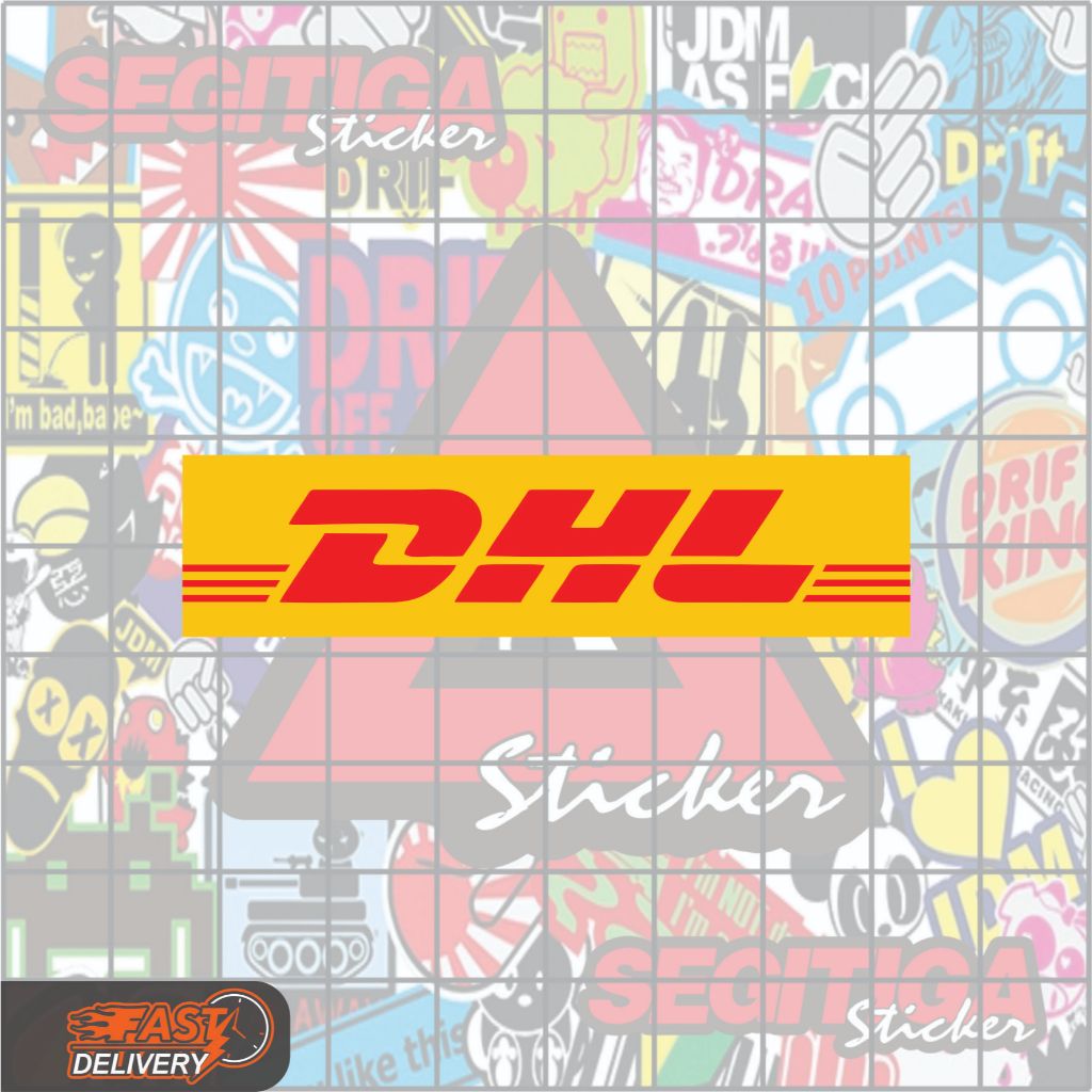 Jual Sticker DHL Ukuran 10 x 2.5 Cm | Shopee Indonesia