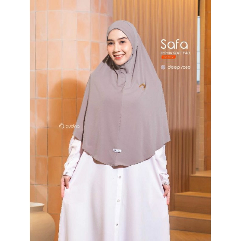 Safa Jilbab Dagu Ped Dan Soft Ped ORI Audina Bahan Jersey Premium Jilbab Hitam Putih Syar'I