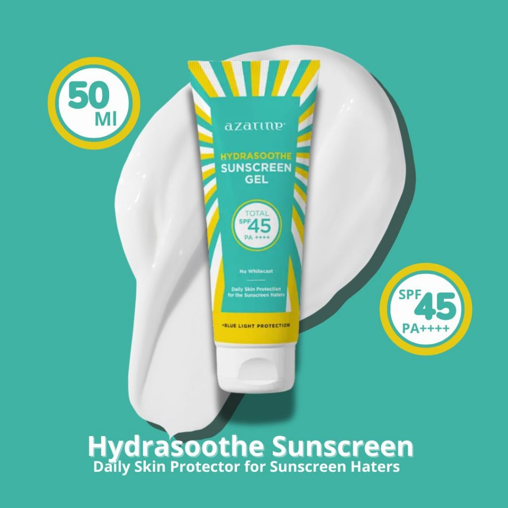 Jual Azarine Hydrasoothe Sunscreen Gel SPF45 PA++++ Oily Skin 1pcs ...