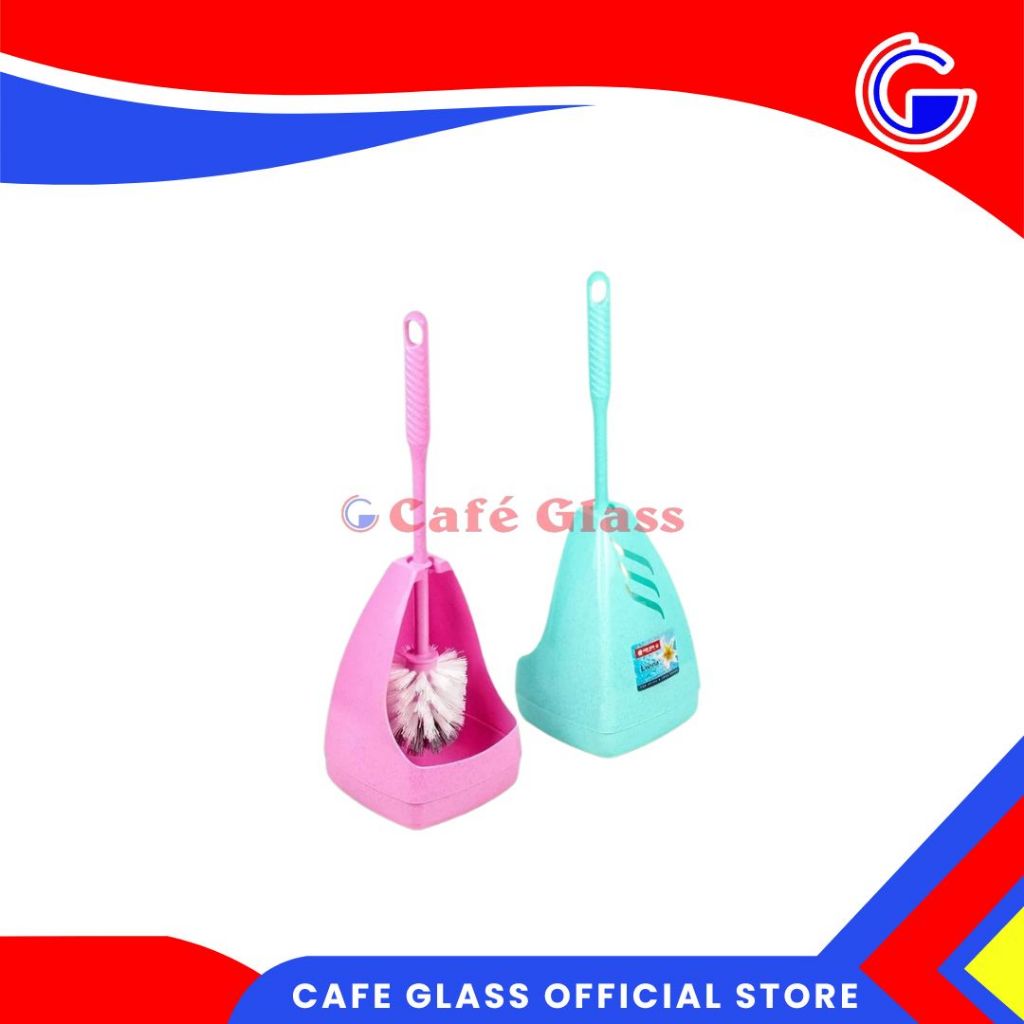 Sikat Toilet Lion Star + Pot (Bo-4) - Sikat Wc Plastik Pastel Tahan Lama - Kamar Mandi, Rumah, Kos