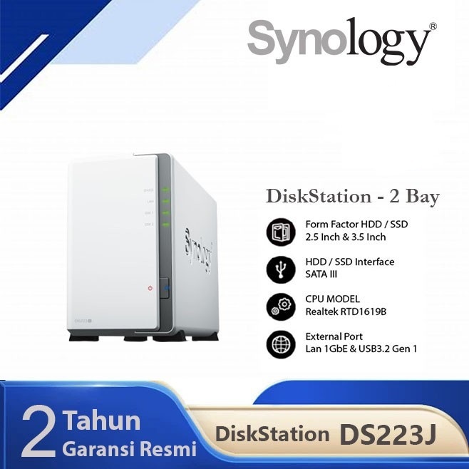Jual Synology DS223J DiskStation 2-BAY NAS Server Storage Cloud DS 223J ...