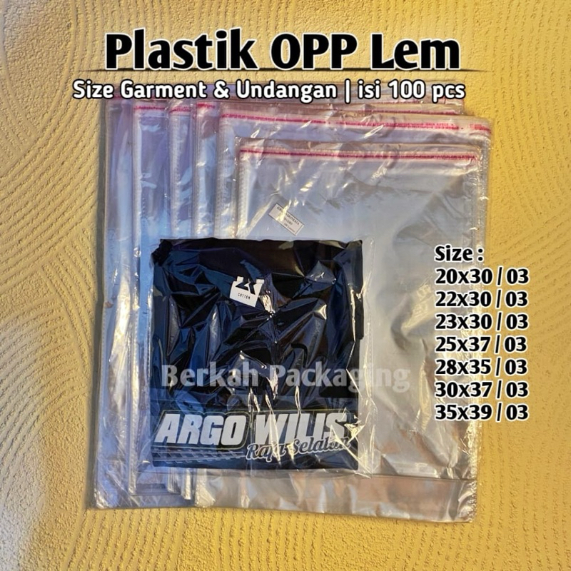 Jual (100pcs) Plastik Opp Seal Lem | Plastik Garment | Plastik Opp ...