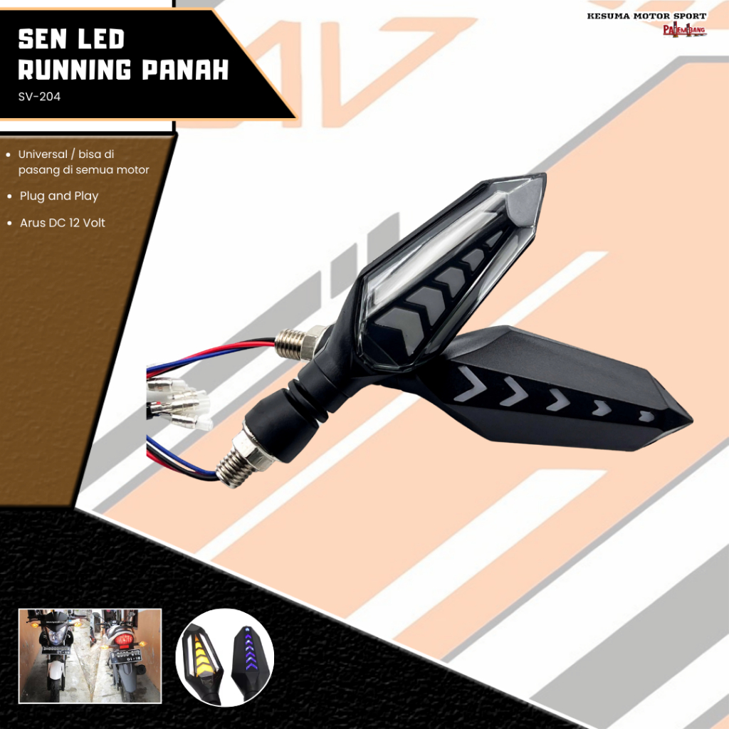 Jual LAMPU SEN / SEIN VARIASI MOTOR UNIVERSAL LED / SEN RUNNING/SEN ...