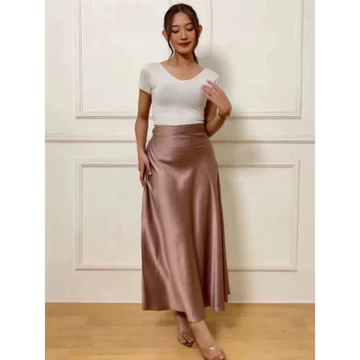 Lunar Mermaid Skirt Rok Flare Wanita Rok Duyung Polos Rok Satin Silk Premium
