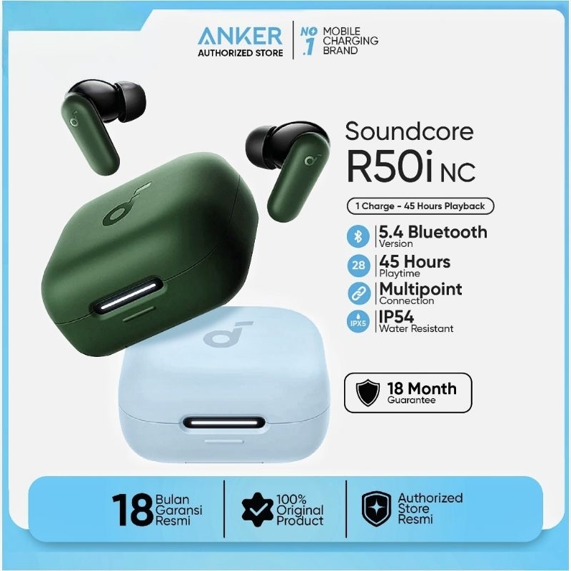 Jual ANKER SOUNDCORE R50i NC Adaptive Noise Canceling ANC True Wireless ...