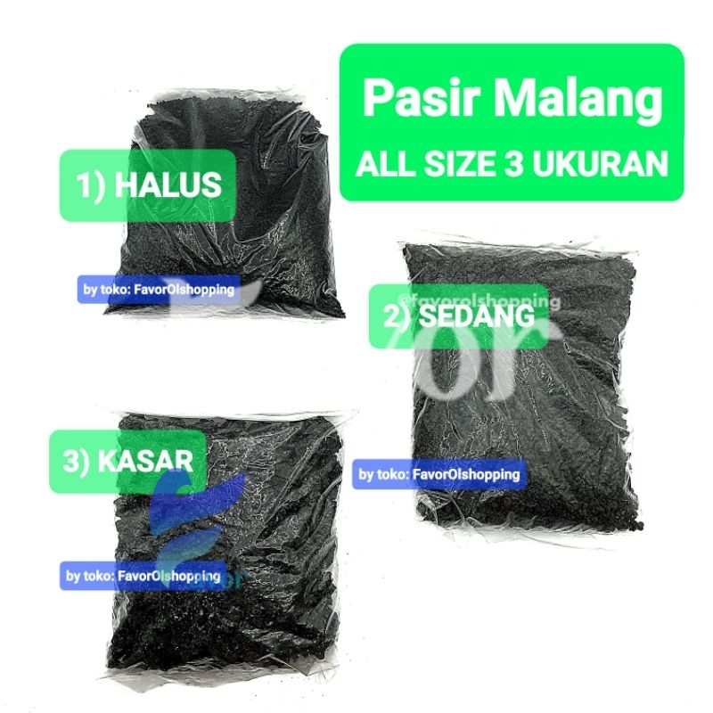 Media Tanam PASIR MALANG KOMPLIT HALUS - SEDANG - BESAR 500 gr Media PASMAL ALLSIZE 3 UKURAN Pencegah Jamur Organik / Hidroponik / Sanseviera / Adenium / Kaktus / Tanaman Hias